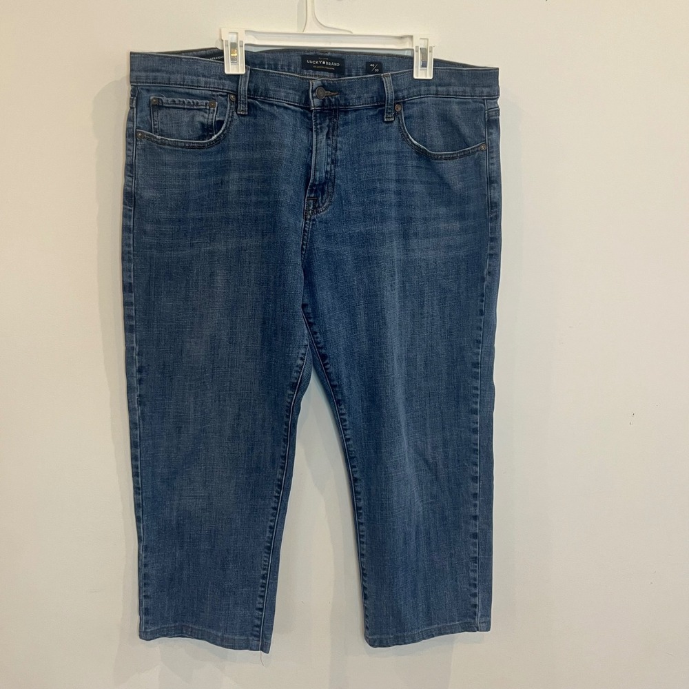 Lucky Brand 121 Slim Straight Jeans Mens 40x30 Blue Denim Medium Wash